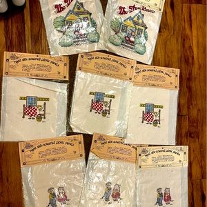 Hand silk-screened fabric panels by Nina Shaffer Antique bundle